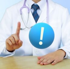 ビックリマークと医者